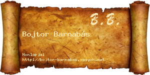 Bojtor Barnabás névjegykártya