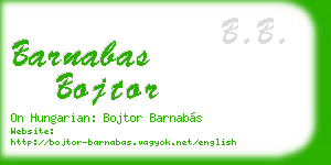 barnabas bojtor business card